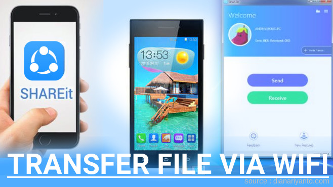 Kirim dan Transfer File via Wifi di TREQ Tune Z3 Menggunakan ShareIt Versi Baru